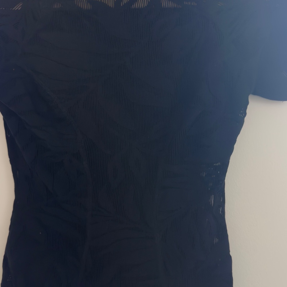 Robin Piccone Navy Blue Lace Tank Top